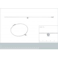 Chaîne Cheville Papillon Argent 925/1000 Largeur 1mm