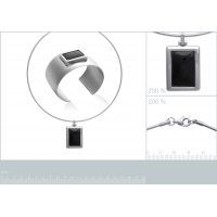 Collier Imitation Pierre Acier