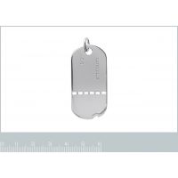 Pendentif Plaque GI Argent 925/1000