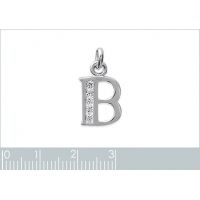 Pendentif Initiale B OZ Argent 925/1000 Rhodié