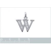 Pendentif Initiale W OZ Argent 925/1000 Rhodié