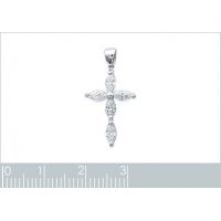 Pendentif Croix OZ Argent 925/1000 Rhodié