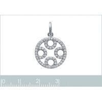 Pendentif Rosas OZ Argent 925/1000 Rhodié