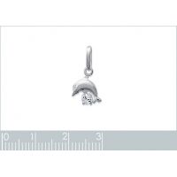 Pendentif Dauphin CRISTAL Argent 925/1000