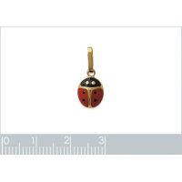 Pendentif Coccinel EMAIL Plaqué Or