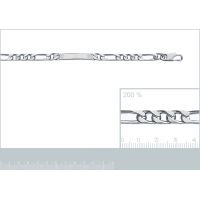 Gourmette Poli Miroir identité Maille Cheval Argent 925/1000