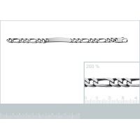 Gourmette Identité Maille Cheval Argent 925/1000
