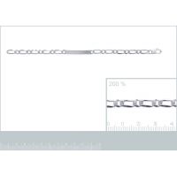 Gourmette Maille Figaro Argent 925/1000 Ultra plate