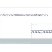 Gourmette identité Maille Figaro Argent 925/1000