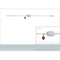 Gourmette Identité Enfant Coccinelle Argent 925/1000