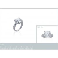 Bague Femme Moderne Pierre Oxyde Argent 925 Rhodié