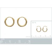 Boucles d'oreilles Plaqué Or Créoles 1.5x10mm