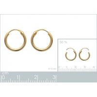 Boucles d'oreilles Plaqué Or Créoles 1.5x12mm