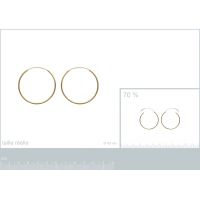 Boucles d'oreilles Plaqué Or Créoles 1.5x40mm