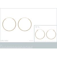 Boucles d'oreilles Plaqué Or Créoles 1.5x50mm