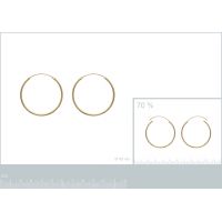Boucles d'oreilles Créoles 40 mm Plaqué Or