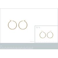 Boucles d'oreilles Créoles 30 mm Plaqué Or