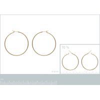 Boucles d'oreilles Créoles 50 mm Plaqué Or