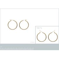 Boucles d'oreilles Créoles 30 mm Plaqué Or