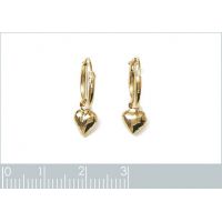 Boucles d'oreilles Pendantes Coeurs Plaqué Or