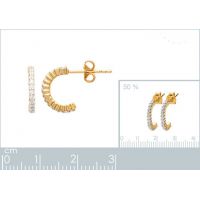 Boucles d'oreilles Oxyde Plaqué Or rhodié