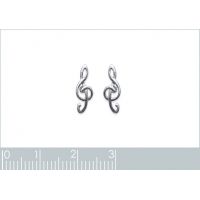 Boucles d'oreilles Clef De Sol Argent 925/1000