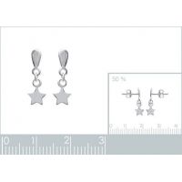 Boucles d'oreilles Pendantes Etoiles Argent 925/1000
