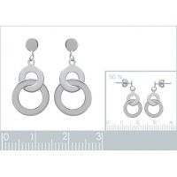 Boucles d'oreilles Pendantes Cercles Argent 925/1000