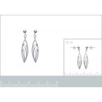 Boucles d'oreilles Feuilles Pendantes Argent 925/1000