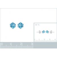 Boucles d'oreilles Boutons CRISTAL Argent 925/1000