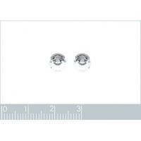 Boucles d'oreilles Boutons CRISTAL Argent 925/1000