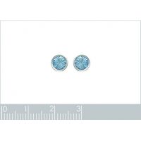 Boucles d'oreilles Boutons CRISTAL Argent 925/1000