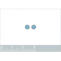 Boucles d'oreilles Boutons CRISTAL Argent 925/1000