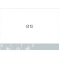 Boucles d'oreilles Boutons CRISTAL Argent 925/1000