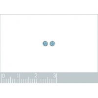 Boucles d'oreilles Boutons CRISTAL Argent 925/1000