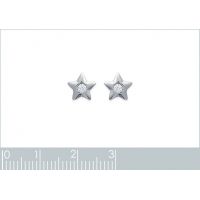 Boucles d'oreilles Etoiles CRISTAL Argent 925/1000