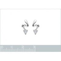 Boucles d'oreilles Coeur OZ Argent 925/1000 Rhodié