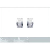 Boucles d'oreilles Oxyde Argent 925/1000 Rhodié