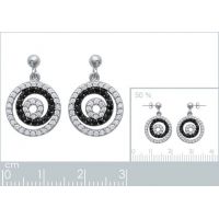 Boucles d'oreilles Cercles PS Argent 925/1000 Rhodié