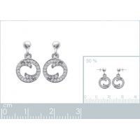 Boucles d'oreilles Cercles OZ Argent 925/1000 Rhodié
