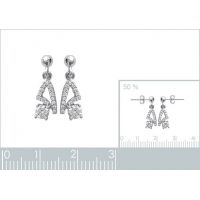 Boucles d'oreilles Oxyde Argent 925/1000 Rhodié
