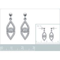 Boucles d'oreilles Pendantes Chic OZ Argent 925/1000 Rhodié