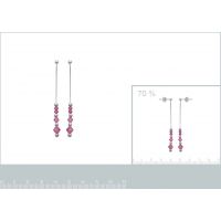 Boucles d'oreilles Chic CRISTAL Argent 925/1000