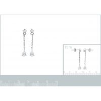 Boucles d'oreilles Pendantes OZ Argent 925/1000 Rhodié