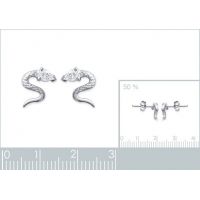 Boucles d'oreilles Serpent OZ Argent 925/1000 Rhodié
