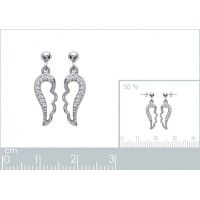 Boucles d'oreilles Feuilles OZ Argent 925/1000 Rhodié
