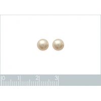 Boucles d'oreilles Boutons Imitation Perle Tige Argent