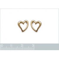 Boucles d'oreilles Coeur Plaqué Or
