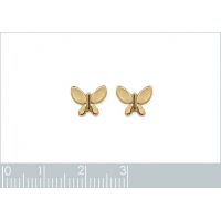 Boucles d'oreilles Papiillons Plaqué Or