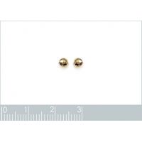 Boucles d'oreilles Boutons Boules Plaqué Or